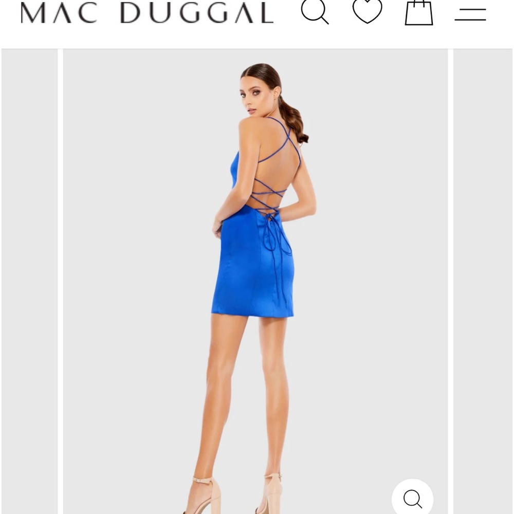 Beautiful satin mini dress from Mac Duggal